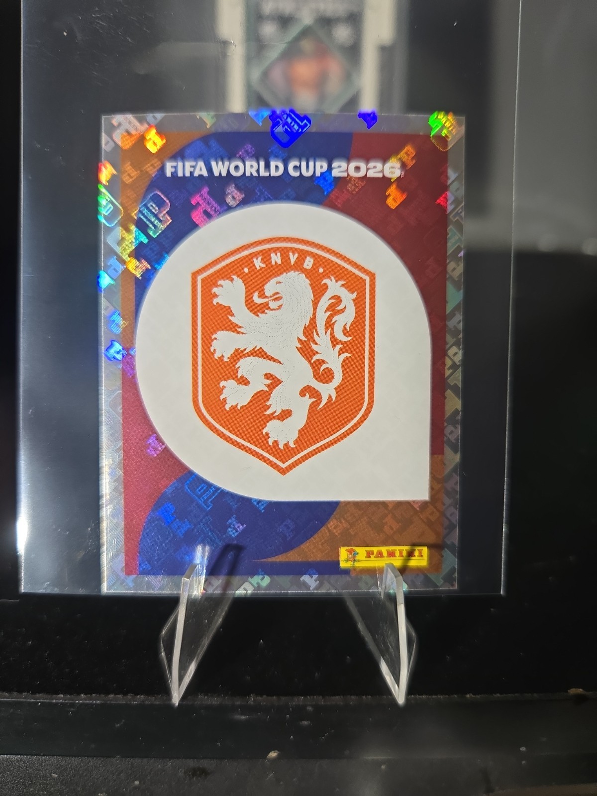 2026 Panini FIFA World Cup Sticker #NED1 Netherlands Team Logo/Badge Silver Foil