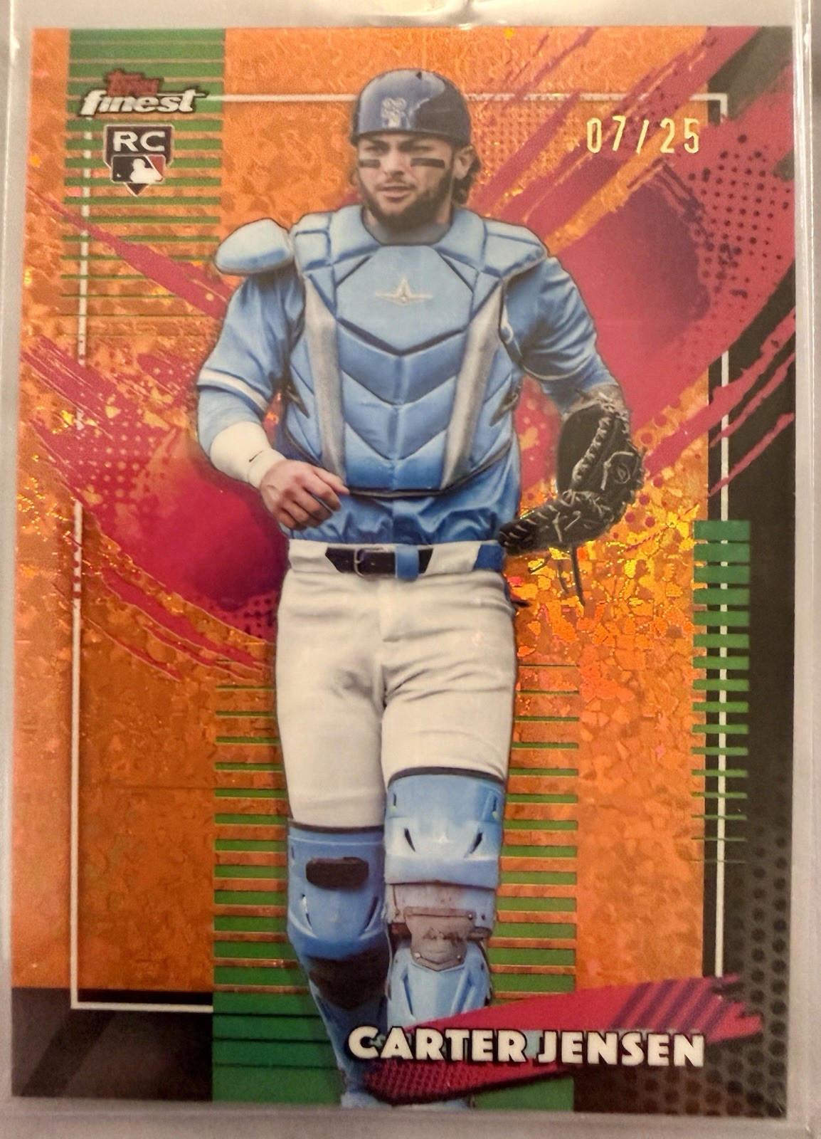 2026 Topps Finest Carter Jensen RC Orange Mini Diamond /25 RARE Variation Royals