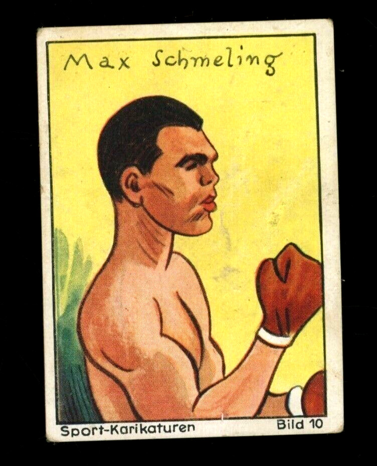1932 Haus Bergmann Sport-Karikaturen 10 Max Schmeling Boxing and bonus cards