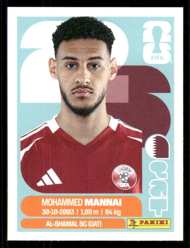 2026 USA Fifa World Cup Panini Sticker MOHAMMED MANNAI Qatar QAT9