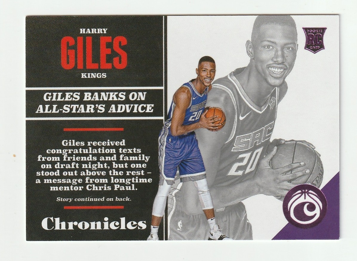 2017-18 Panini Chronicles Pink #115 Harry Giles RC, Duke Blue Devils #/99