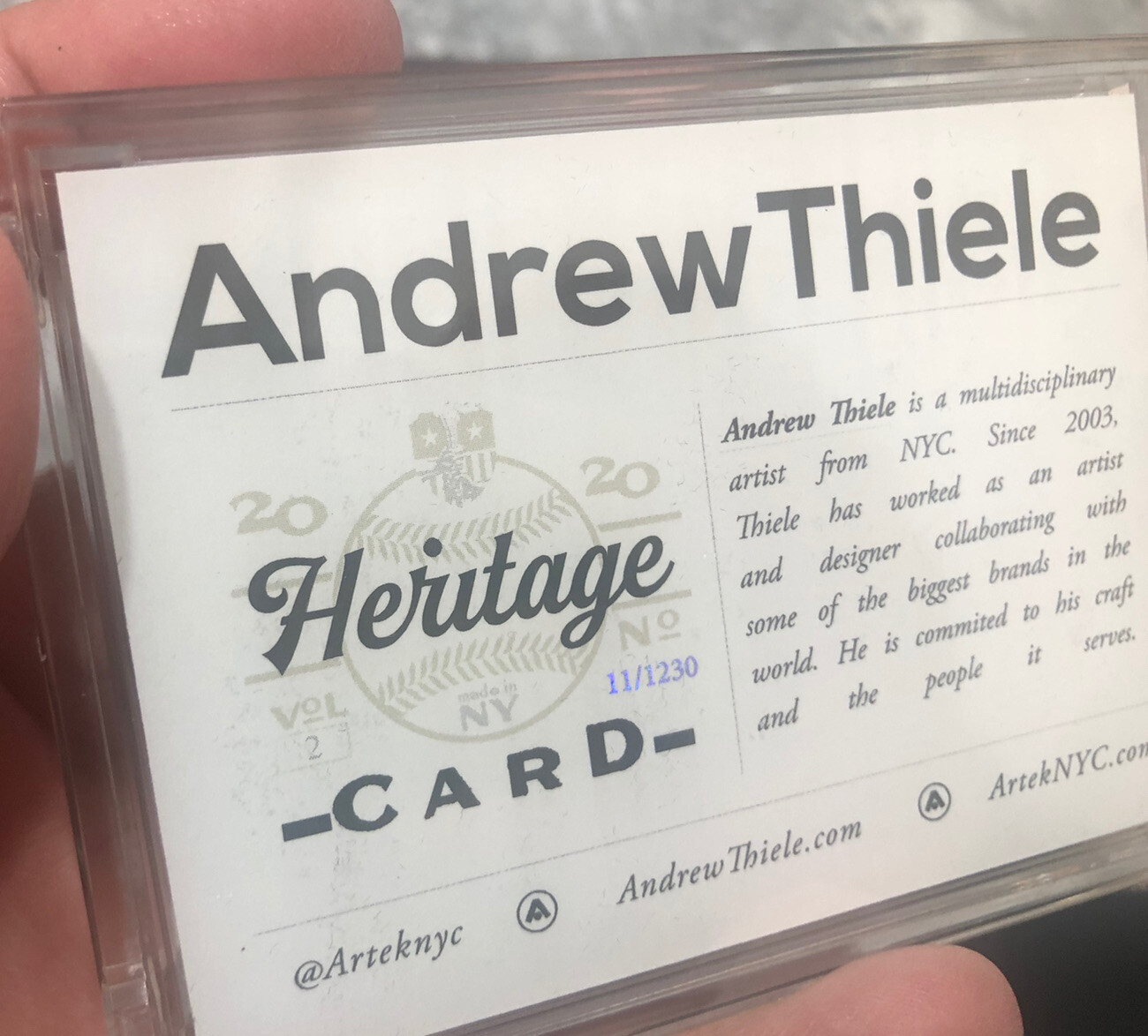 Andrew Thiele Heritage Companion Card Fathers Day 11/1230 Foil Topps Project