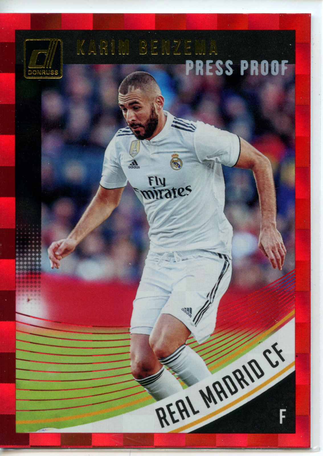 2018-19 Donruss RED PRESS PROOF Parallel #26 Karim Benzema – Real Madrid CF Qty