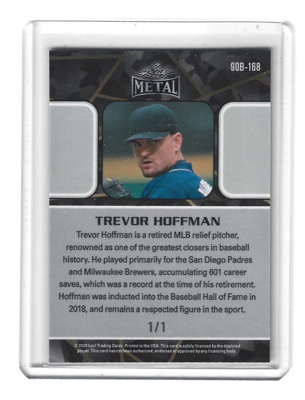 2024 Leaf Collective Multi-Sport Trevor Hoffman Base 90B-168 Shimmer 1/1