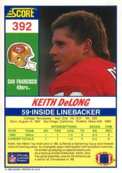 1990 Score #392 Keith DeLong