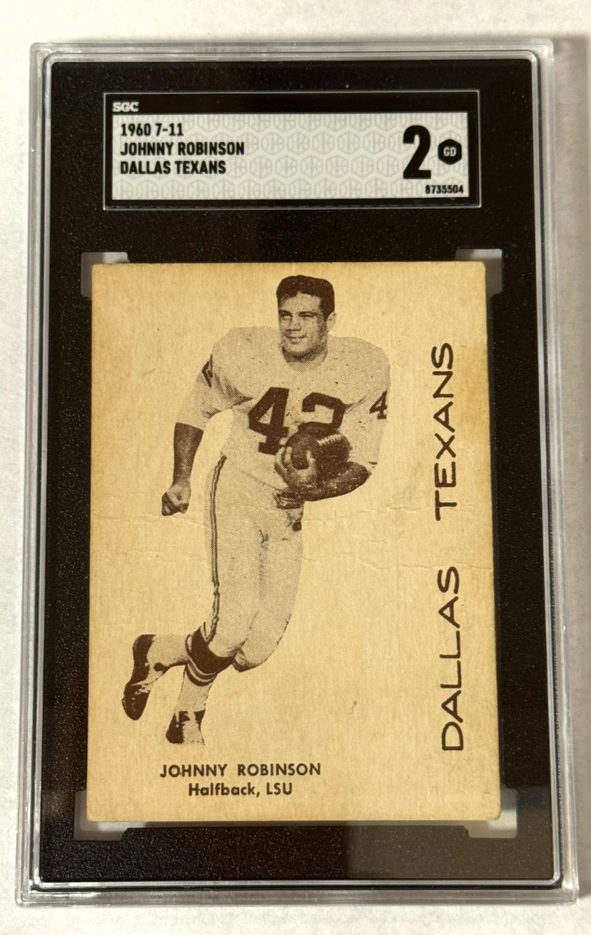 Johnny Robinson SGC 2 Good 1960 7-11 Dallas Texans Football