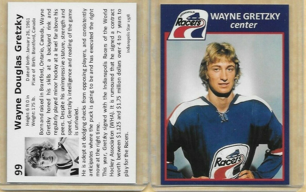 Wayne Gretzky 1978-79 WHA Indianapolis Star Racers Hockey Cards