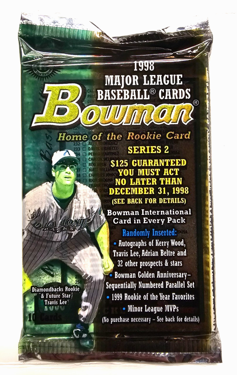 1998 bowman series 2 sealed pack(1). Chrome parallel in every pack.