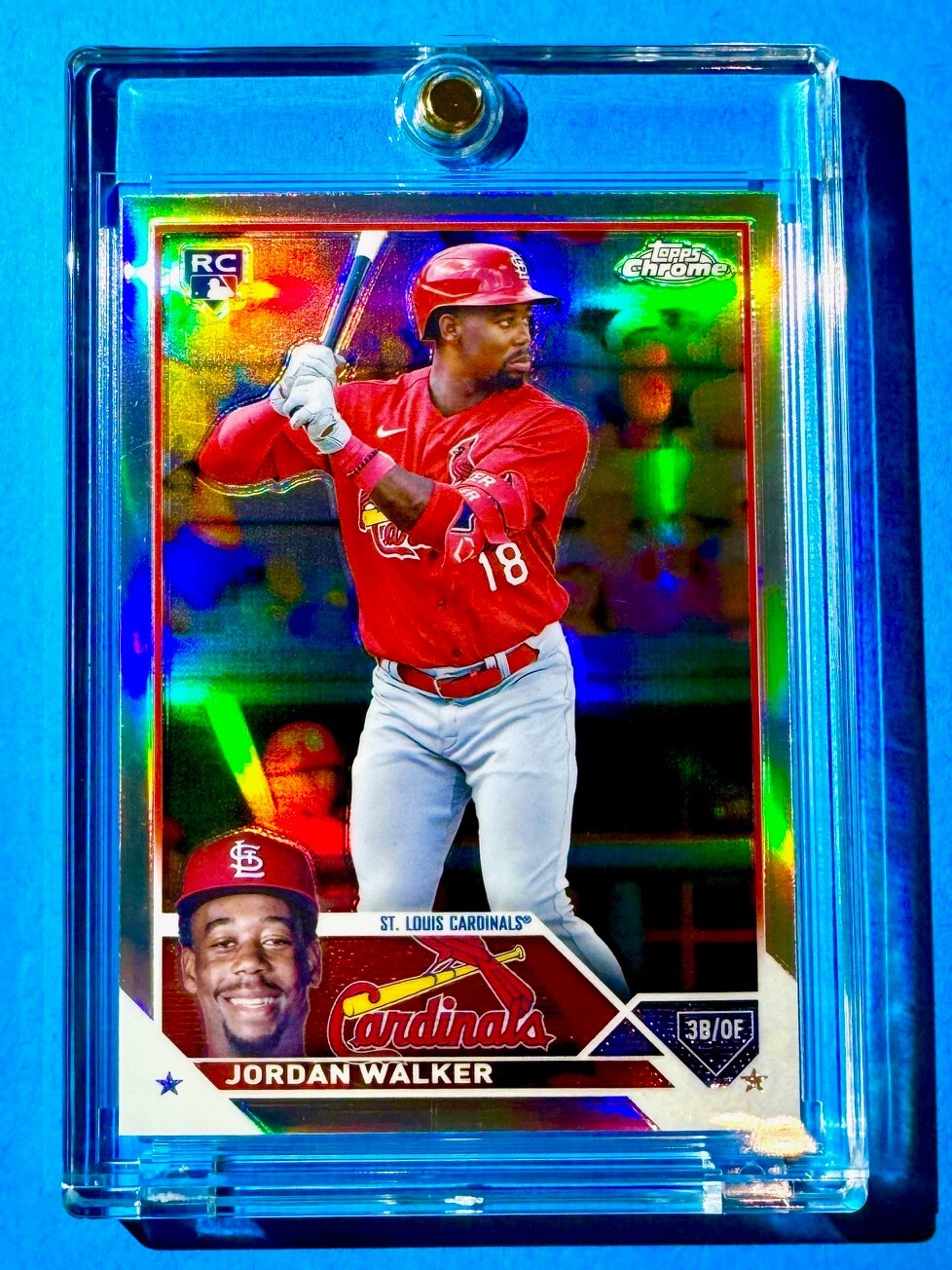 Jordan Walker RARE MINT SILVER REFRACTOR ROOKIE CARD TOPPS CHROME CARDINALS RC!
