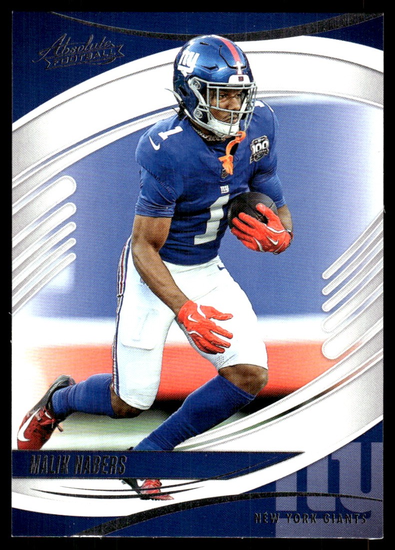 Malik Nabers 2025 Panini Absolute #1 Giants NFL READ FREE SHIPPING AutographDen
