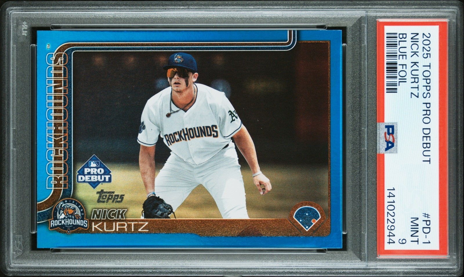 2025 Topps Pro Debut Nick Kurtz Blue Foil /150 PSA 9 Oakland Athletics A’s