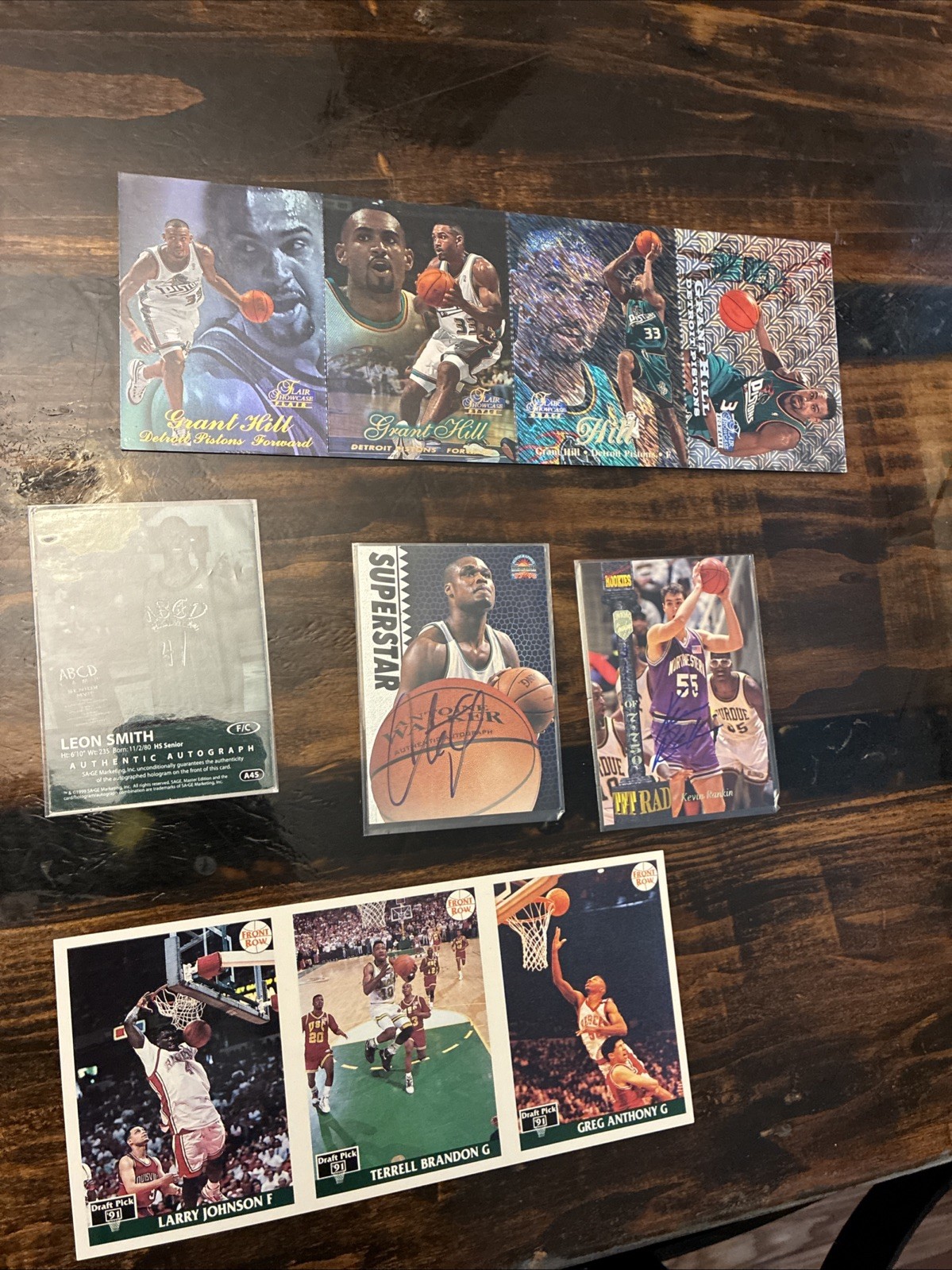 NBA Trading Cards. 3 Official Autographed Cards Vintage 1990 ‘s