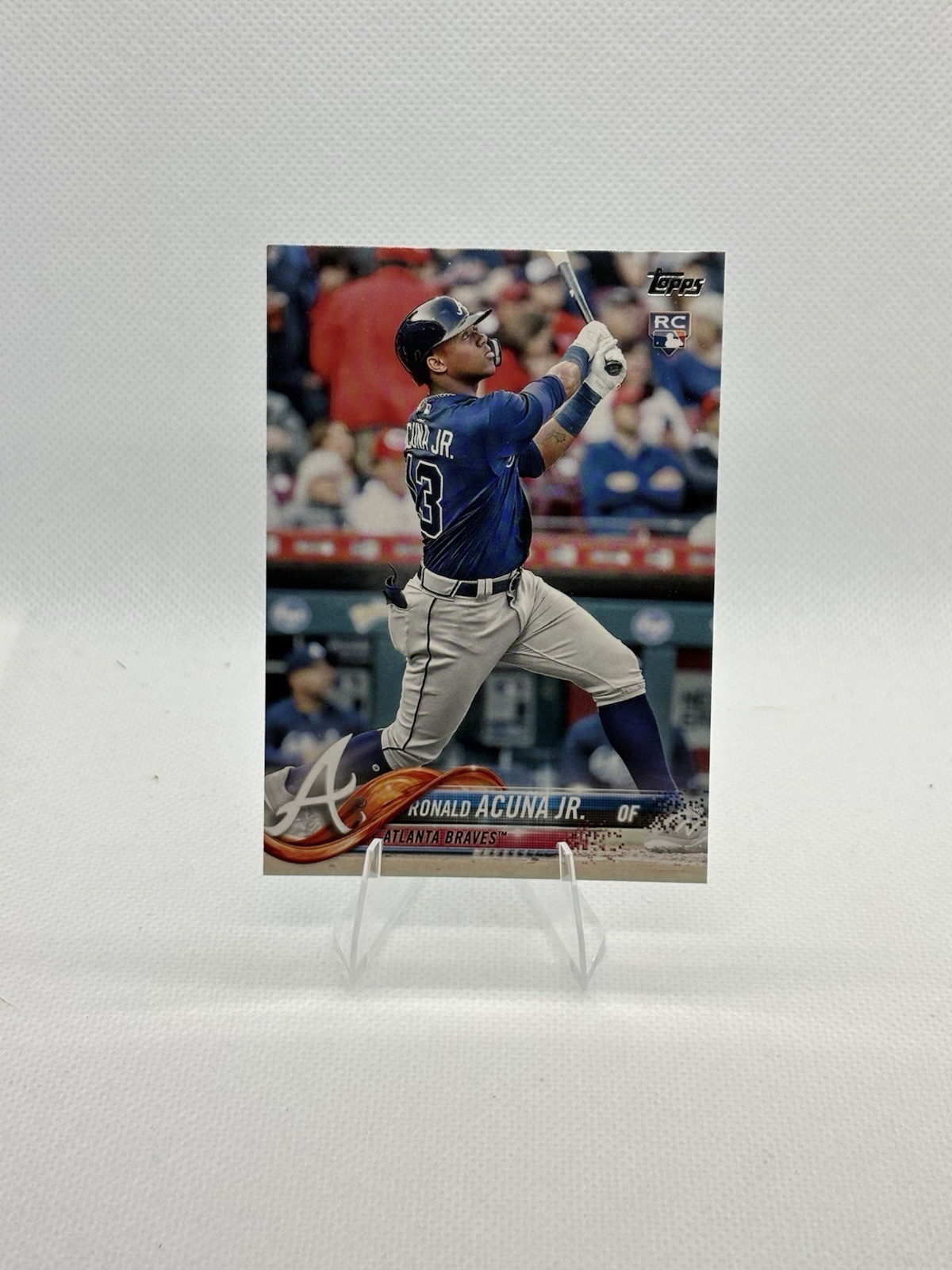 Ronald Acuna Jr 2018 Topps Bat Pointing Up Rookie RC #698