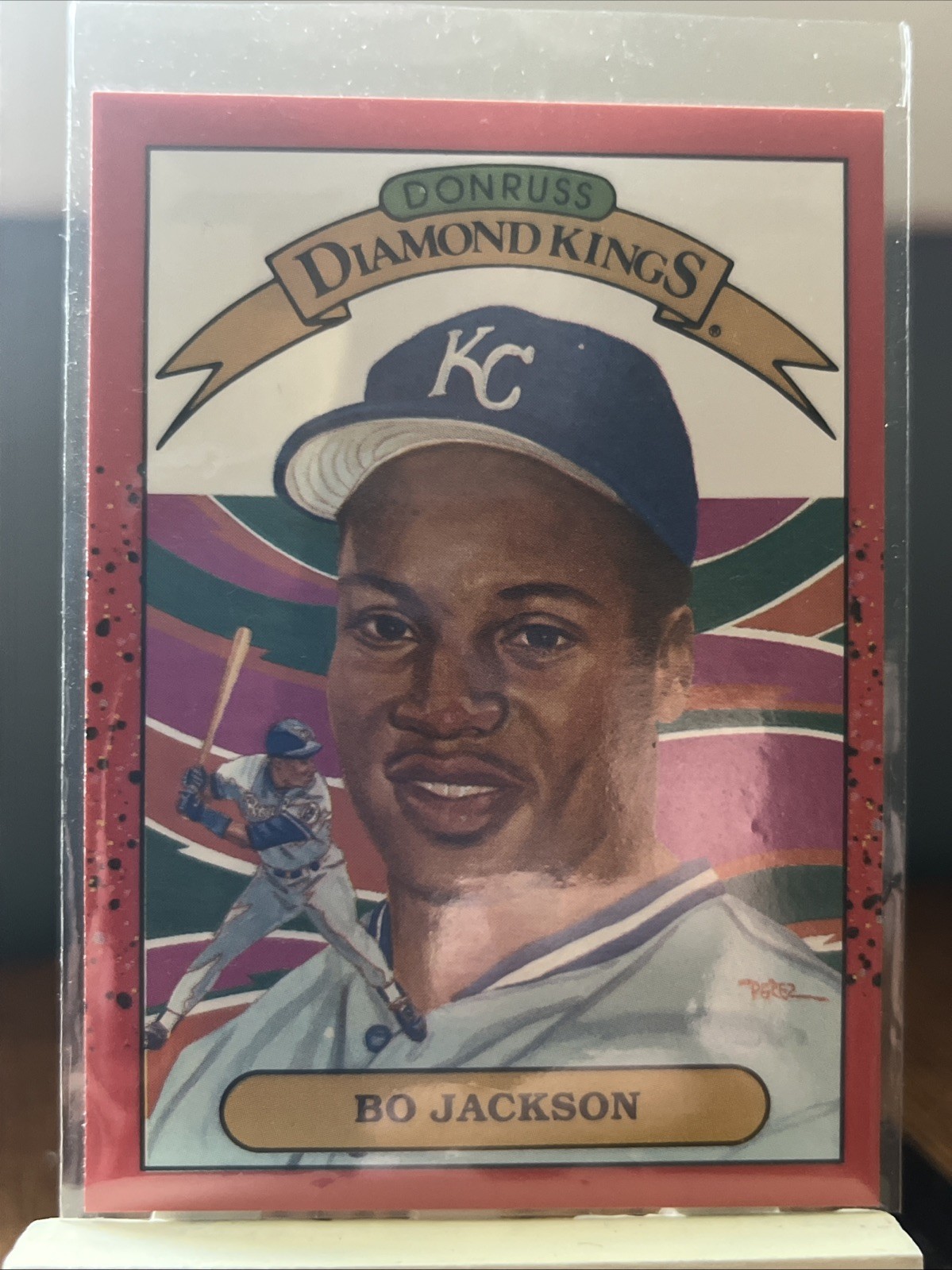 1990 Donruss Diamond Kings Bo Jackson #1 Might Be Error? White Dots READ