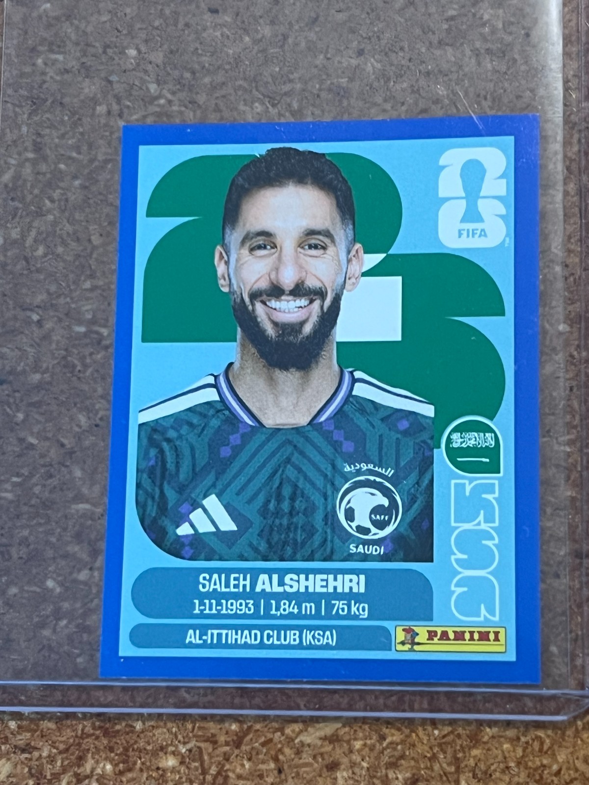 2026 Panini FIFA World Cup Sticker US Edition Blue # (KSA) 19 Saleh Alshehri