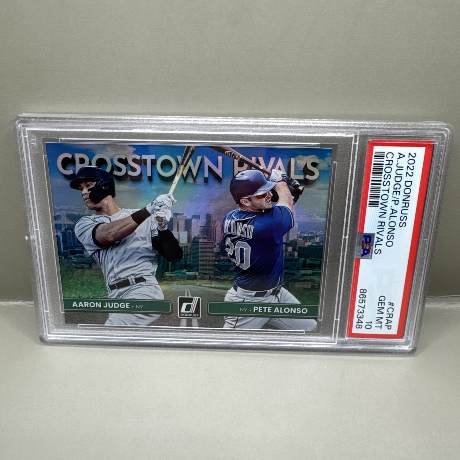 2022 Panini Donruss – Crosstown Rivals A.Judge/P.Alonso #CR-AP PSA 10 – POP 1