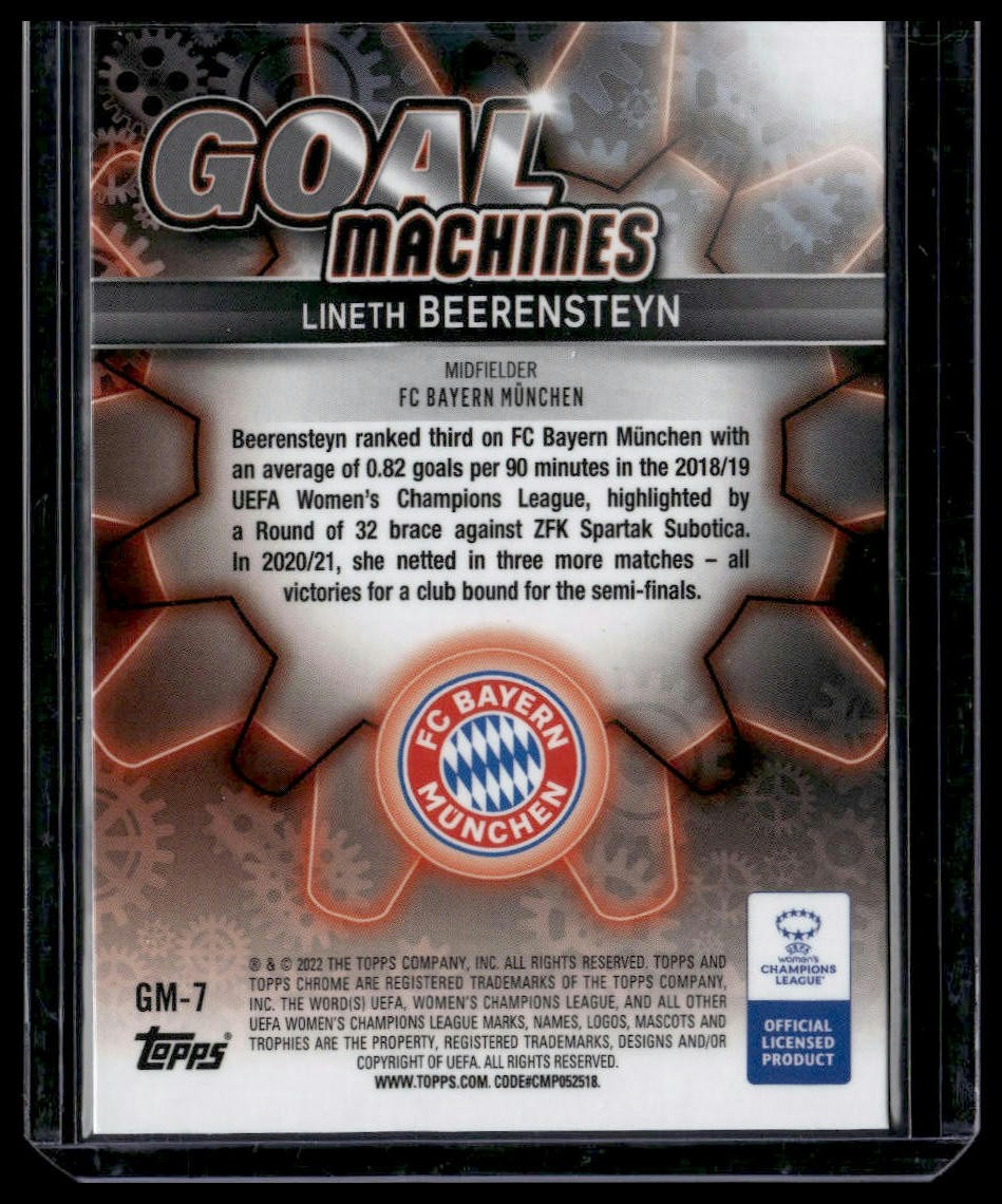 LINETH BEERENSTEYN 2021-22 Topps Chrome UEFA Women Goal Machines RC #GM-7