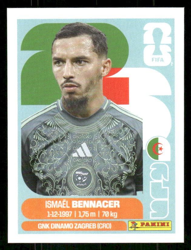 2026 Panini FIFA World Cup Stickers #ALG8 Ismael Bennacer