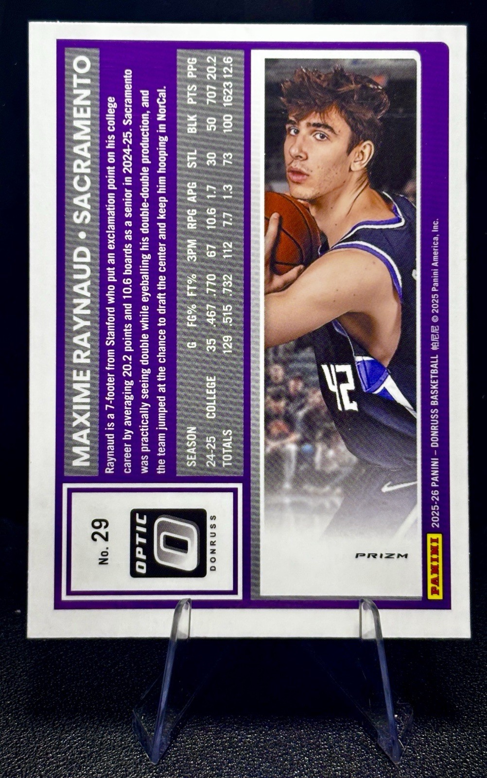2025-26 Panini Donruss – Rookie Maxime Raynaud #29 Red Ice Optic Holo Prizm (RC)