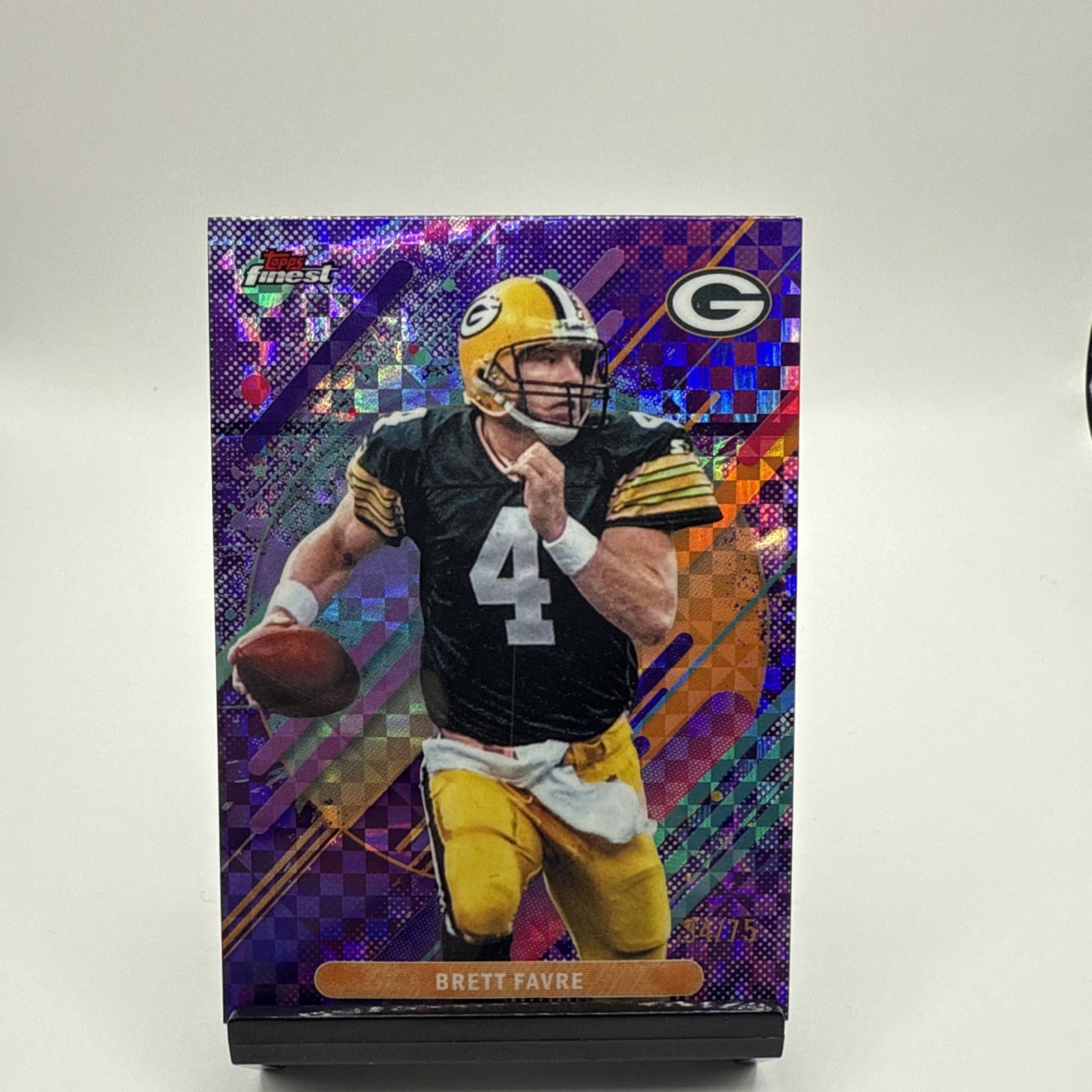 2025 Topps Finest Brett Favre Purple X-Fractor /75 RARE #291 Green Bay Packers