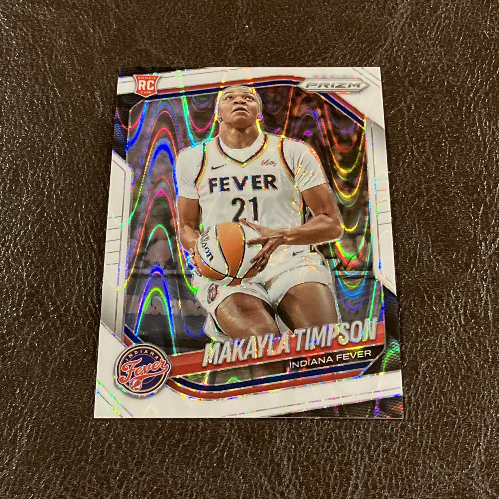 2025 Panini Prizm WNBA – Makayla Timpson #14 White Seismic Prizm (RC)