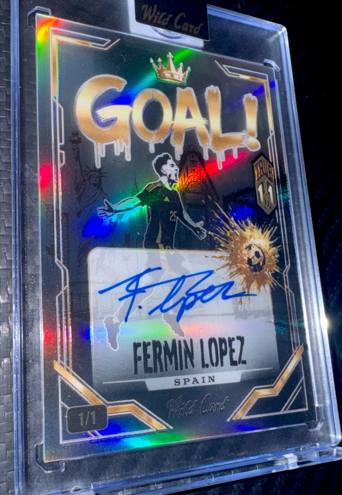 2026 Wild Card True 1/1 Fermin Lopez Auto GOAL! Chrome 1/1 Spain Barcelona