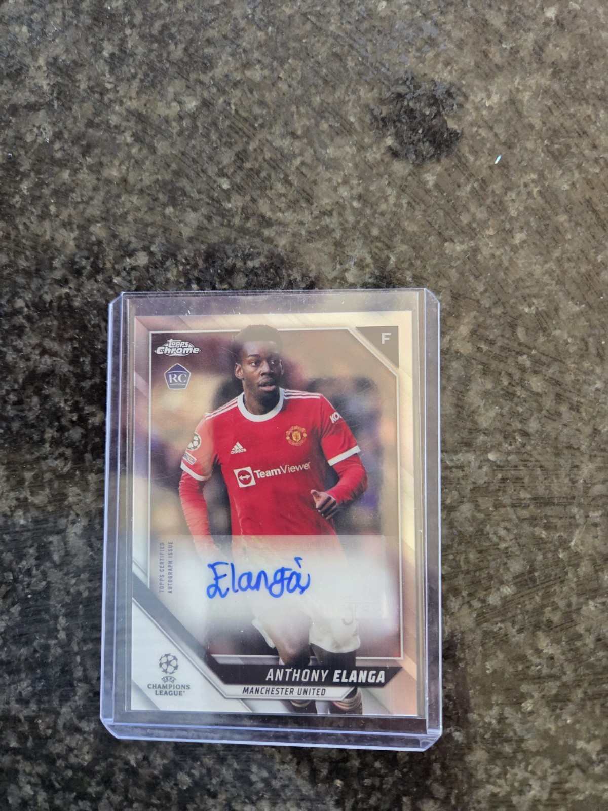 2021-22 TOPPS CHROME Anthony Elanga ROOKIE AUTO