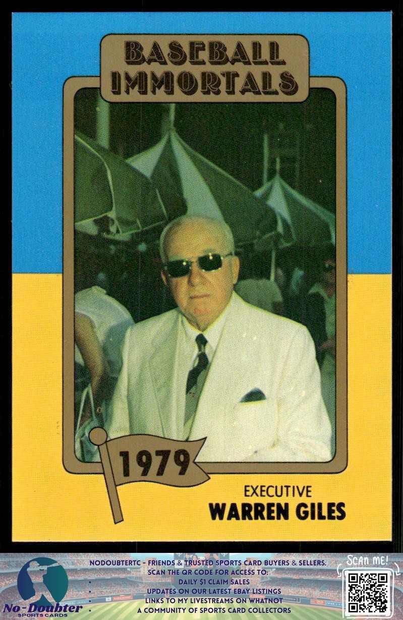 1980-87 SSPC HOF #167b Warren Giles 2.1H