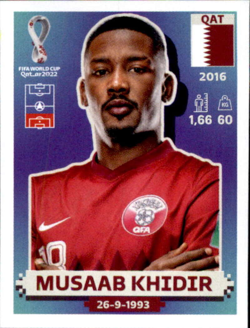 2022 Panini Sticker Road to World Cup Qatar #QAT8 Musaab Khidir Qatar