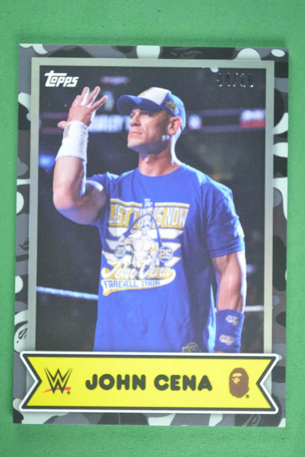 John Cena 2025 Topps WWE x BAPE Black Camo /10 #1
