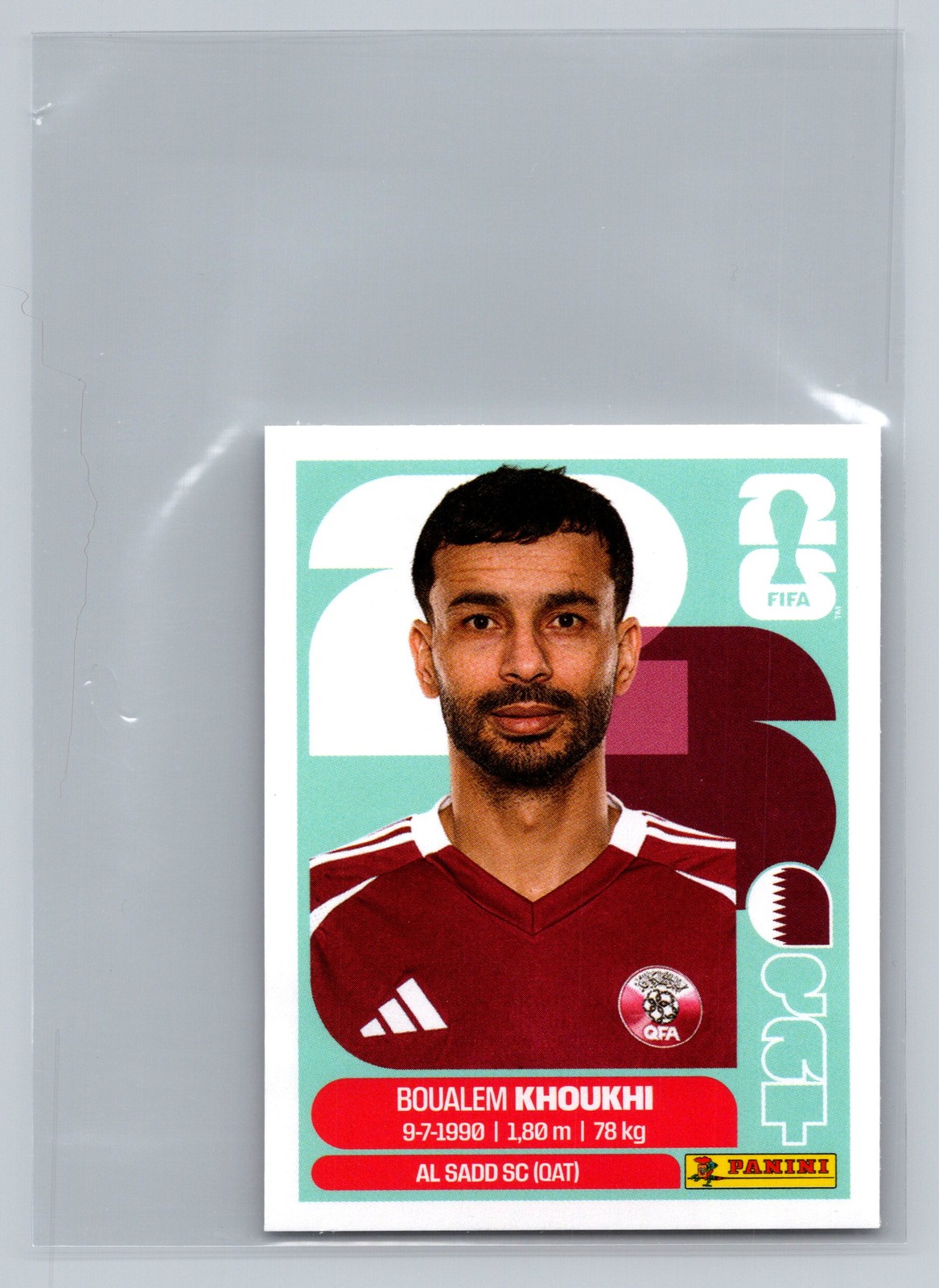 2026 Panini FIFA World Cup Stickers #QAT6 Boualem Khoukhi QAT Qatar