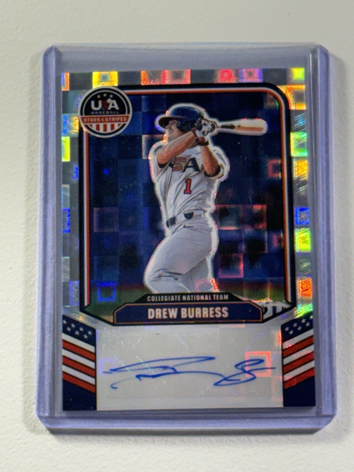 2026 Panini Stars & Stripes DREW BURRESS Pandora Auto /225 2026 Draft A’s🔥🎆🎇