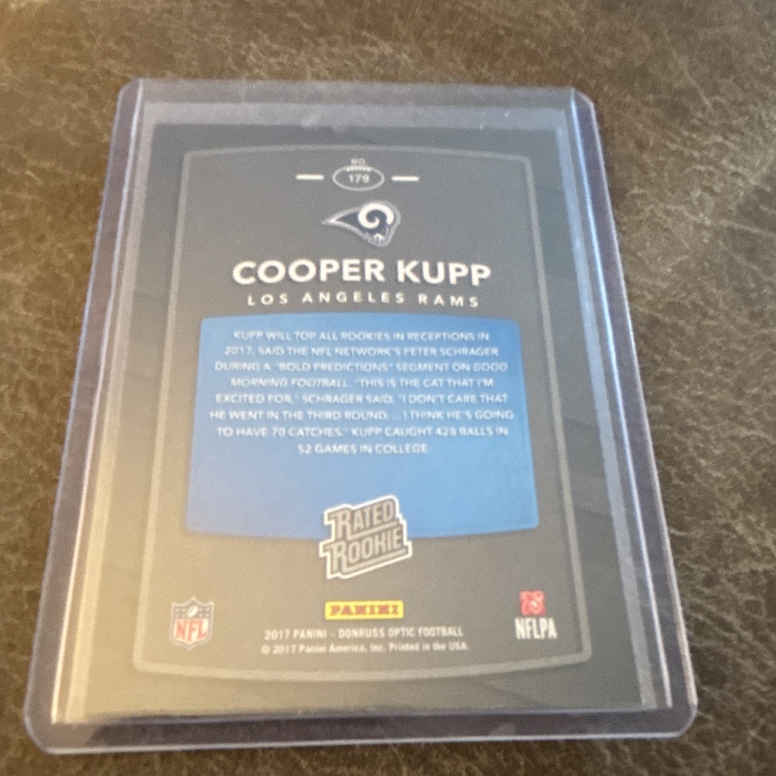Panini 2017 Donruss Optic Cooper Kupp Rated Rookie #179 Los Angeles Rams