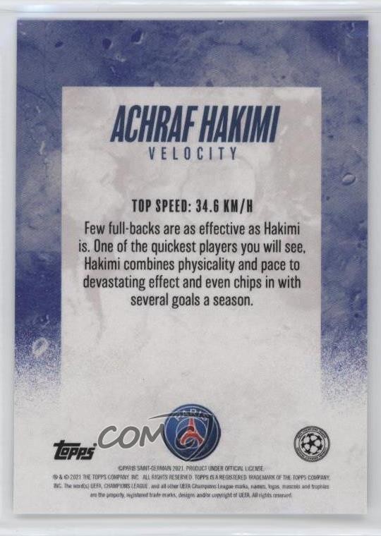 2021 Topps Black 37/49 Achraf Hakimi Auto j4h