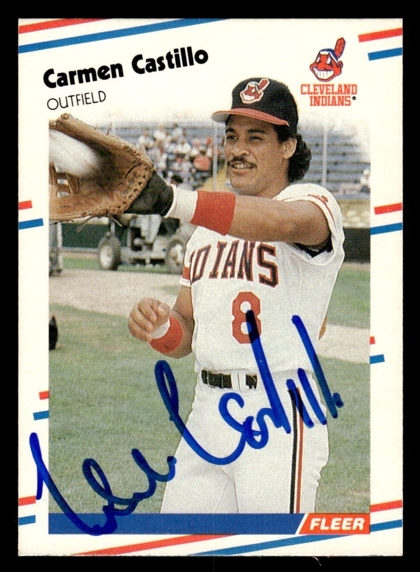 1988 Fleer Baseball #606 Carmen Castillo Signed Autograph (no COA) *d2