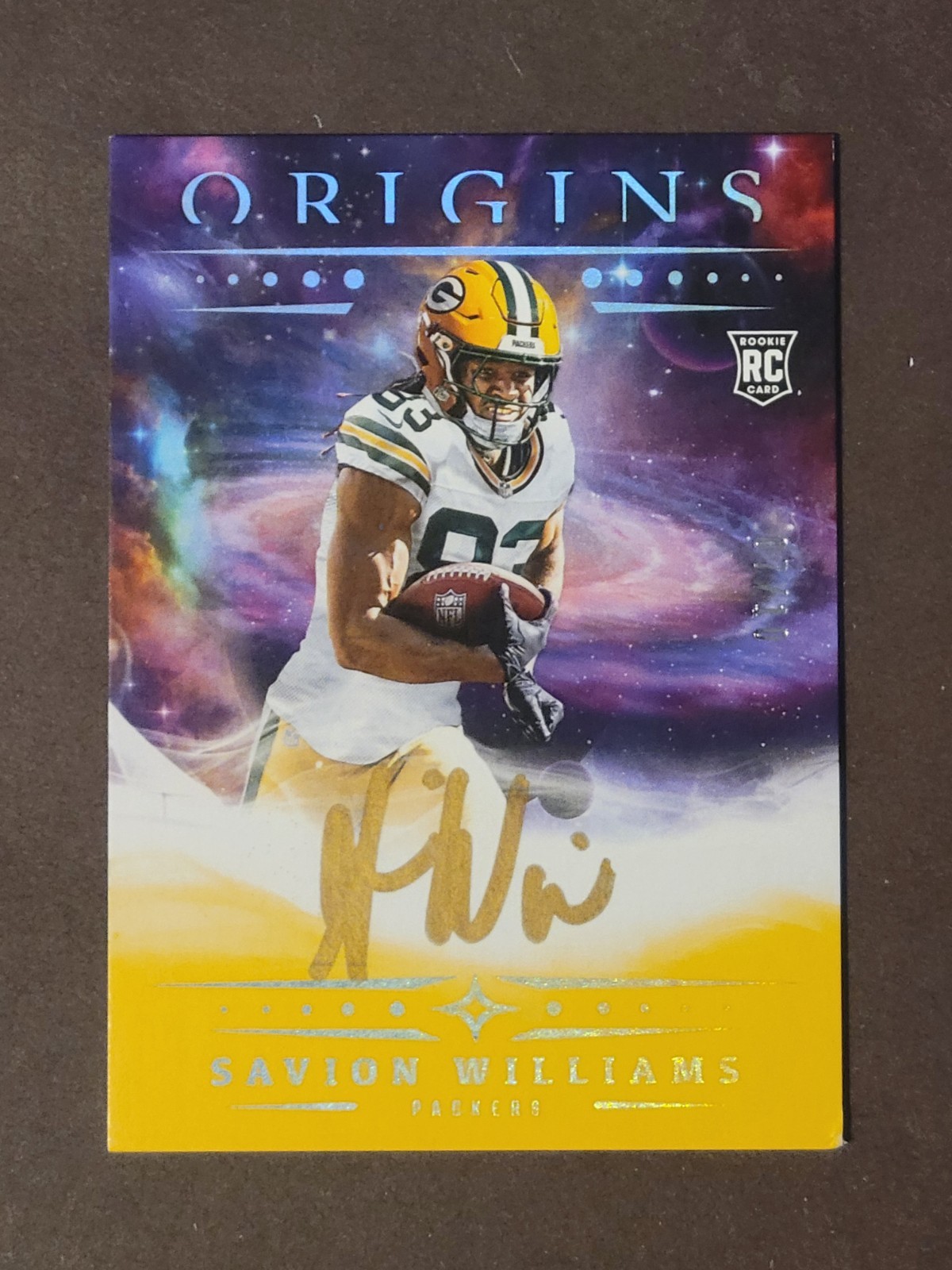 2025 Origins Savion Williams Rookie Auto Gold #/10 SEE DAMAGE Green Bay Packers