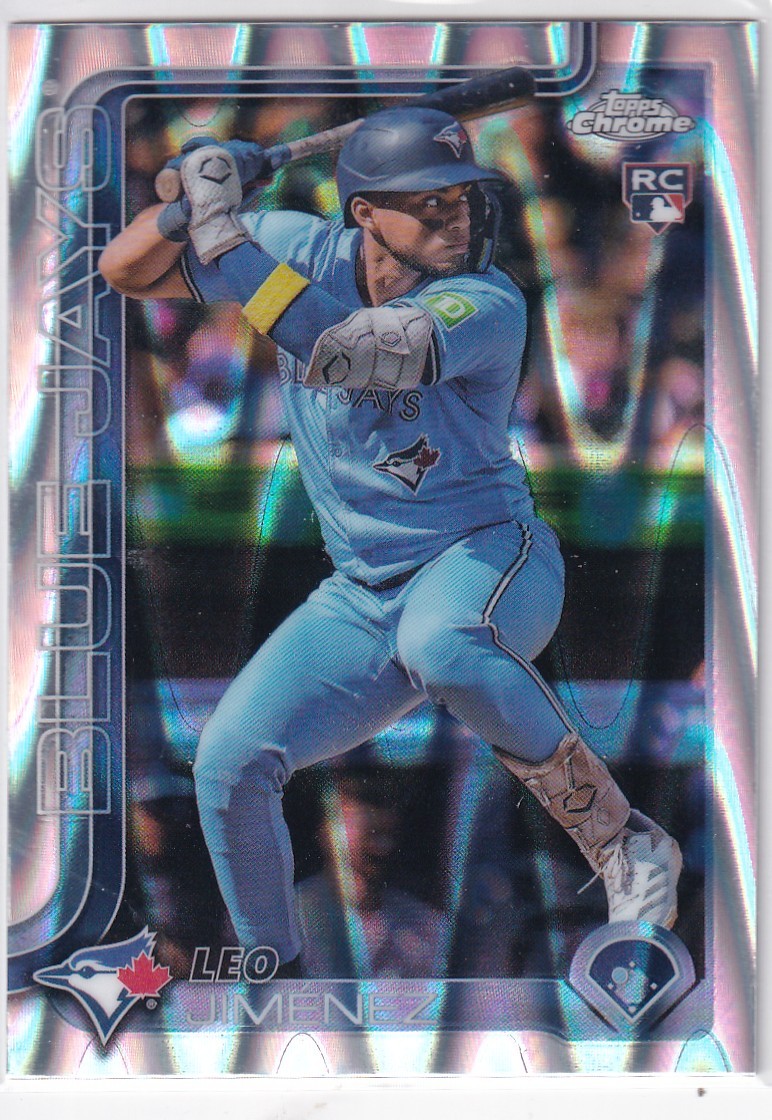 2025 TOPPS CHROME #276 LEO JIMENEZ RAY WAVE- TORONTO BLUE JAYS