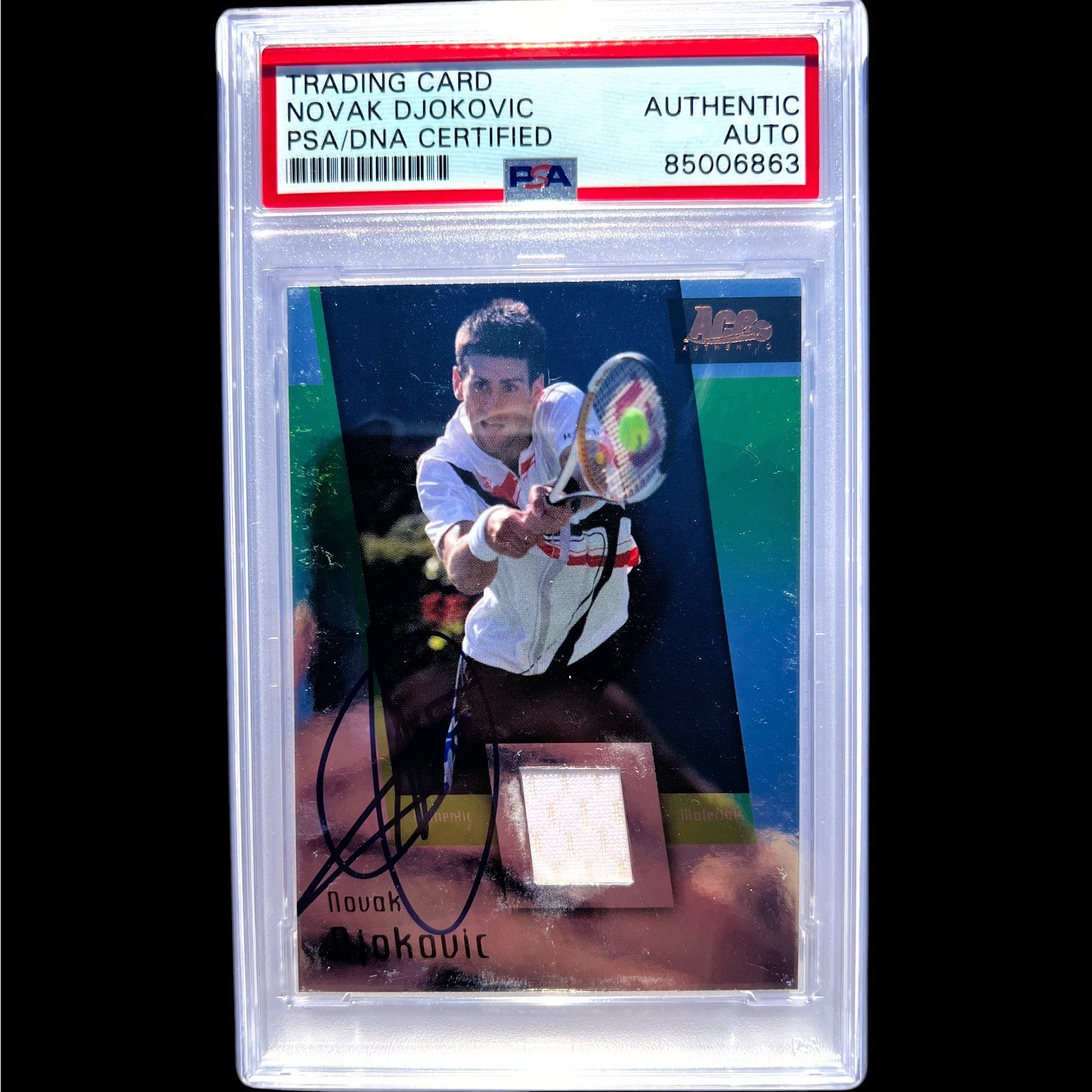 2007 ACE Authentic Grand Slam Novak Djokovic Signed Match Worn Jersey Auto PSA