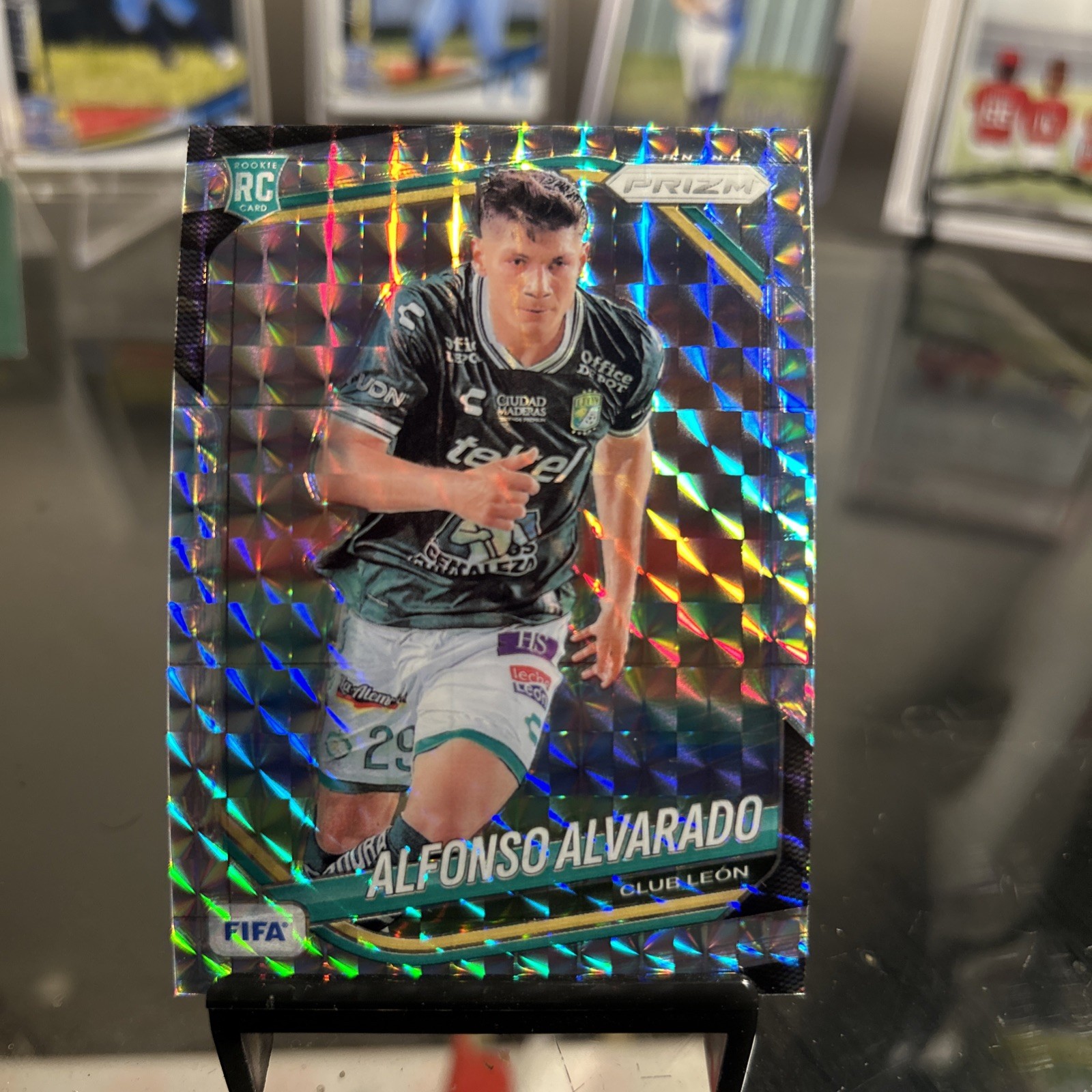 2025 Panini FIFA Alfonso Alvarado RC Mosaic Prime Club Leon Mexico Parallel SP