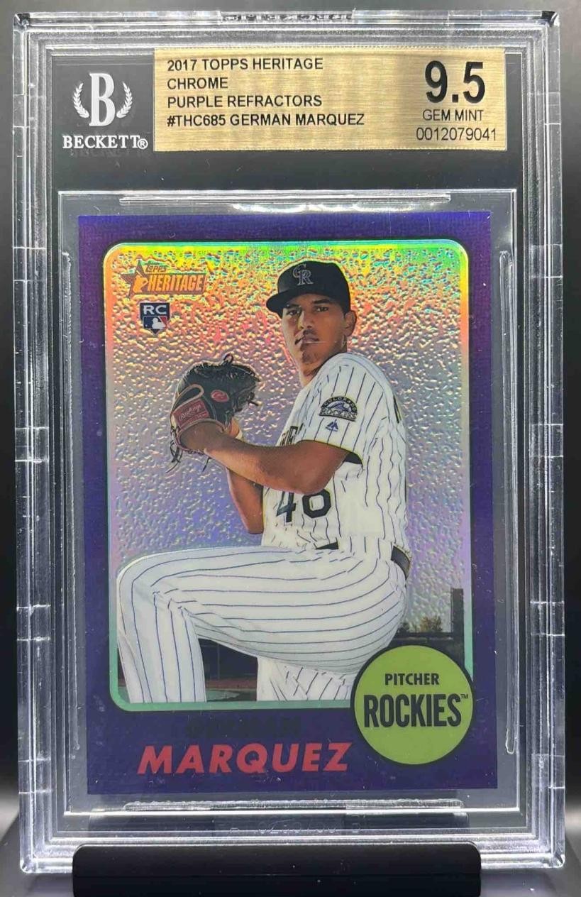 2017 Topps Heritage #THC-685 German Marquez Chrome Purple Refractor BGS 9.5