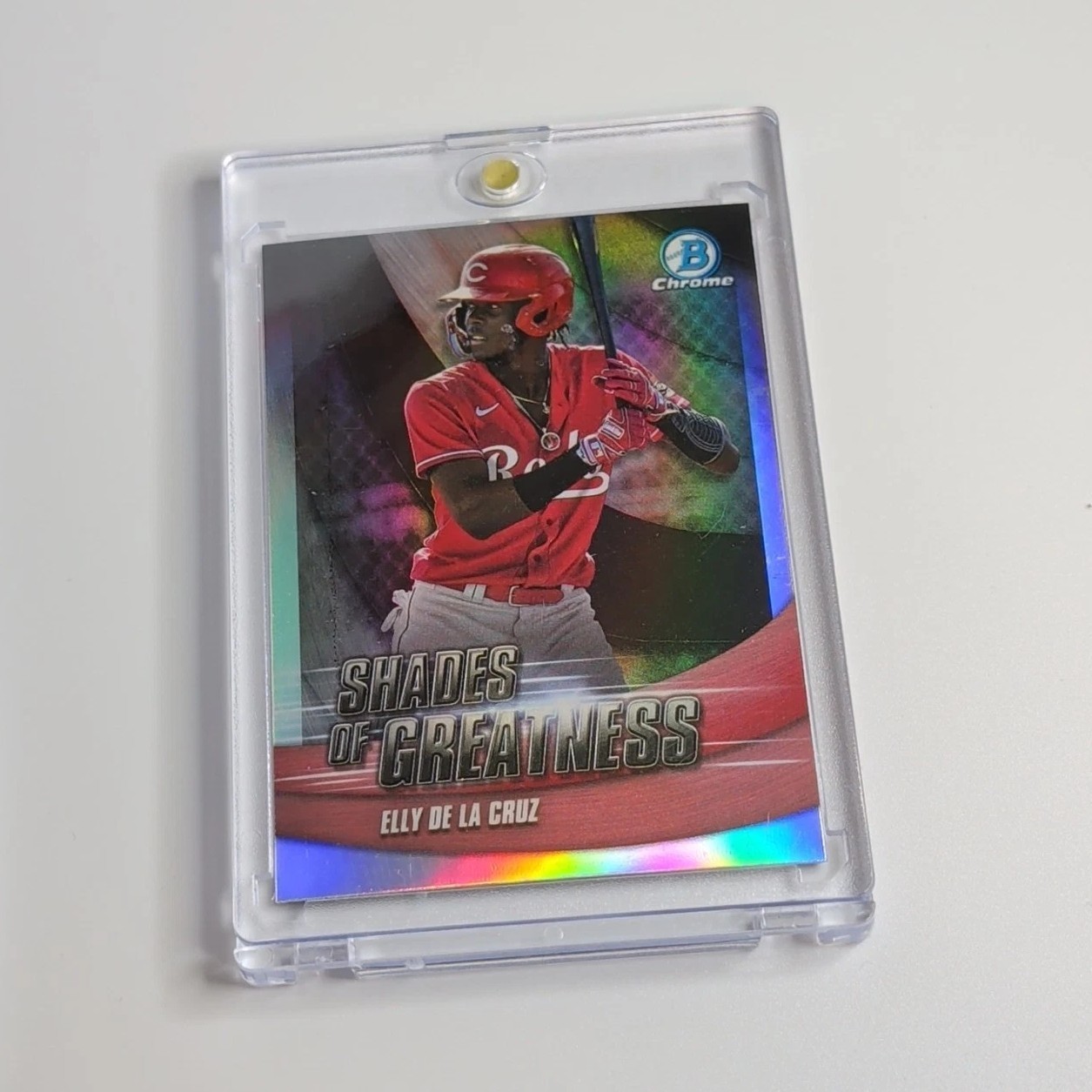 Topps 2022 Bowman Chrome Elly De La Cruz Shades of Greatness Refractor SG-30