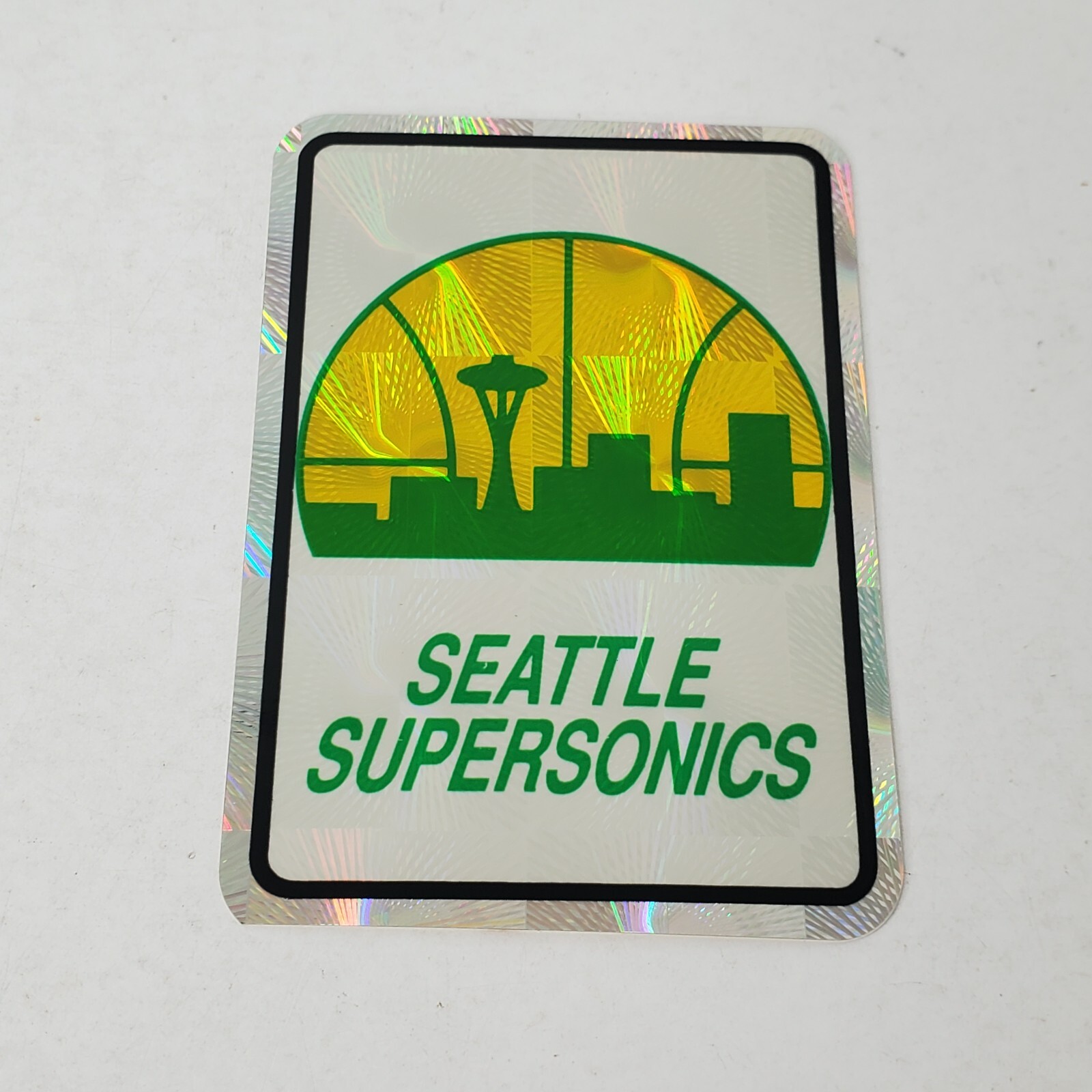 VTG Seattle Supersonics Old Logo Vending Stickers NBA Basketball Prismatic 1990s