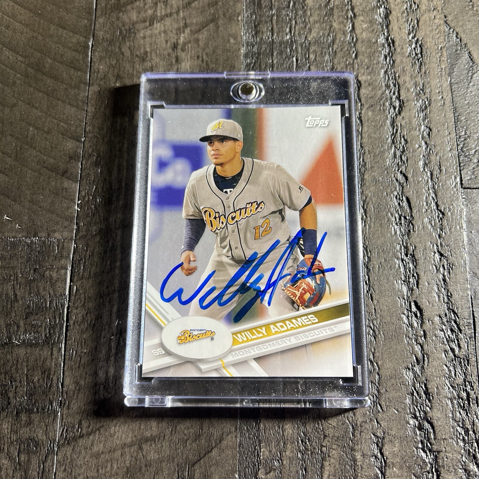 Willy Adames Signed In Person Auto 2017 Topps Pro Debut Card #121 IP Autograph