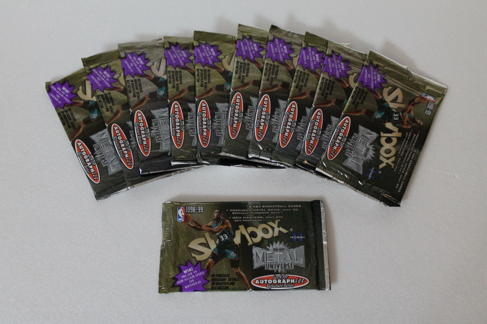 (1) 1998-99 Skybox Metal Universe Sealed HOBBY Pack – Precious Metal Gems, Autos