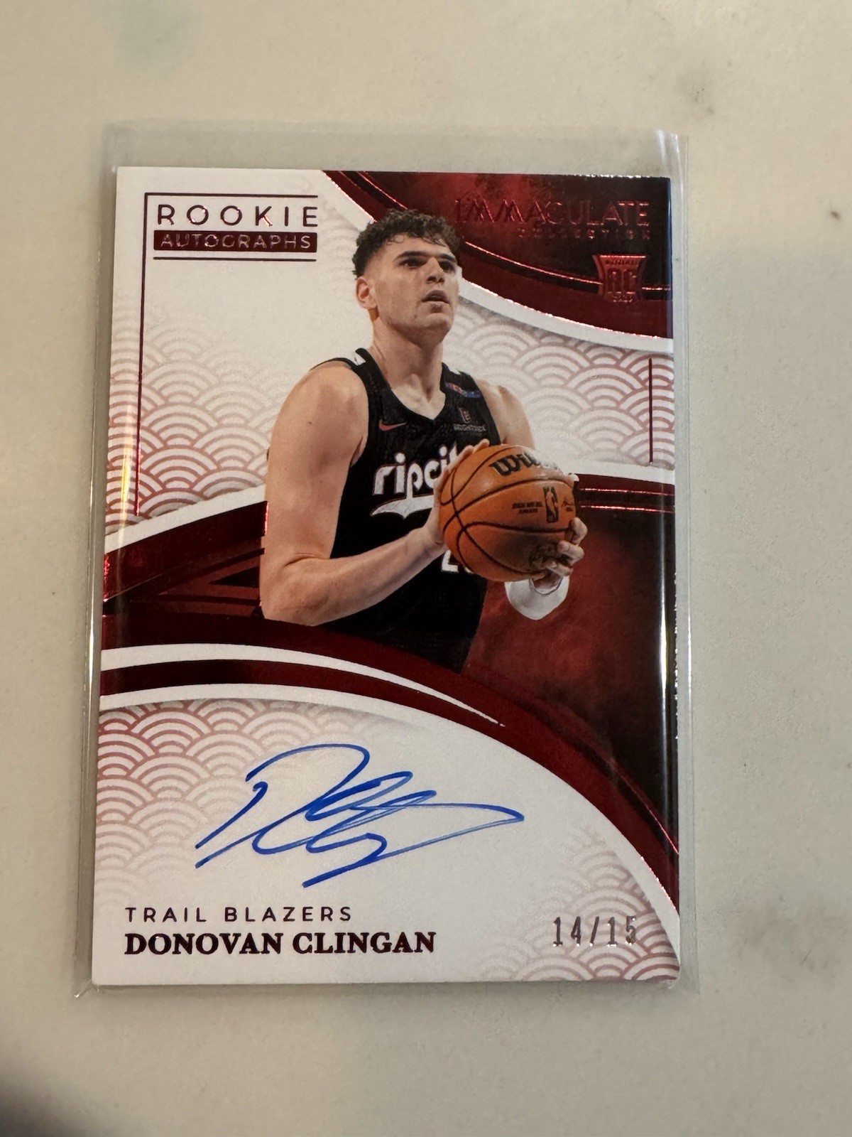 2024-25 Panini Immaculate RAI-DON Donovan Clingan Rookie Autographs Red Auto /15