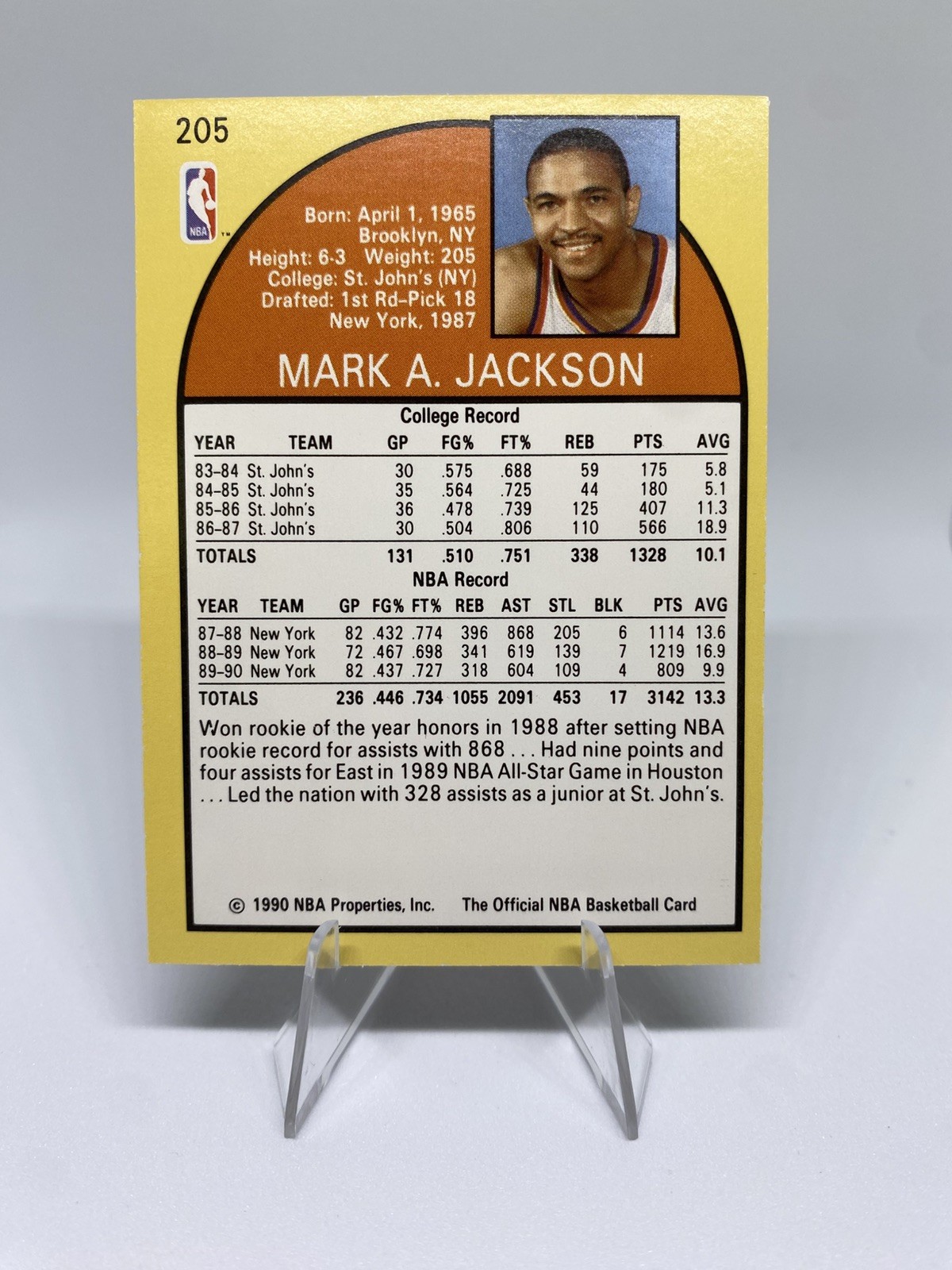 1990-1991 NBA Hoops Mark Jackson w/ Menendez Brothers Courtside NY Knicks