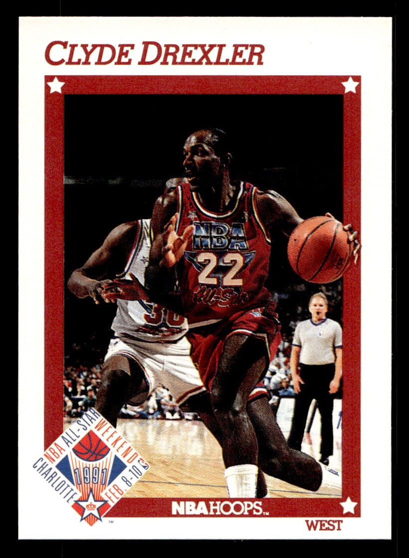 1991-92 NBA Hoops – Clyde Drexler #262 Basketball Sports Card Raw Trading Card
