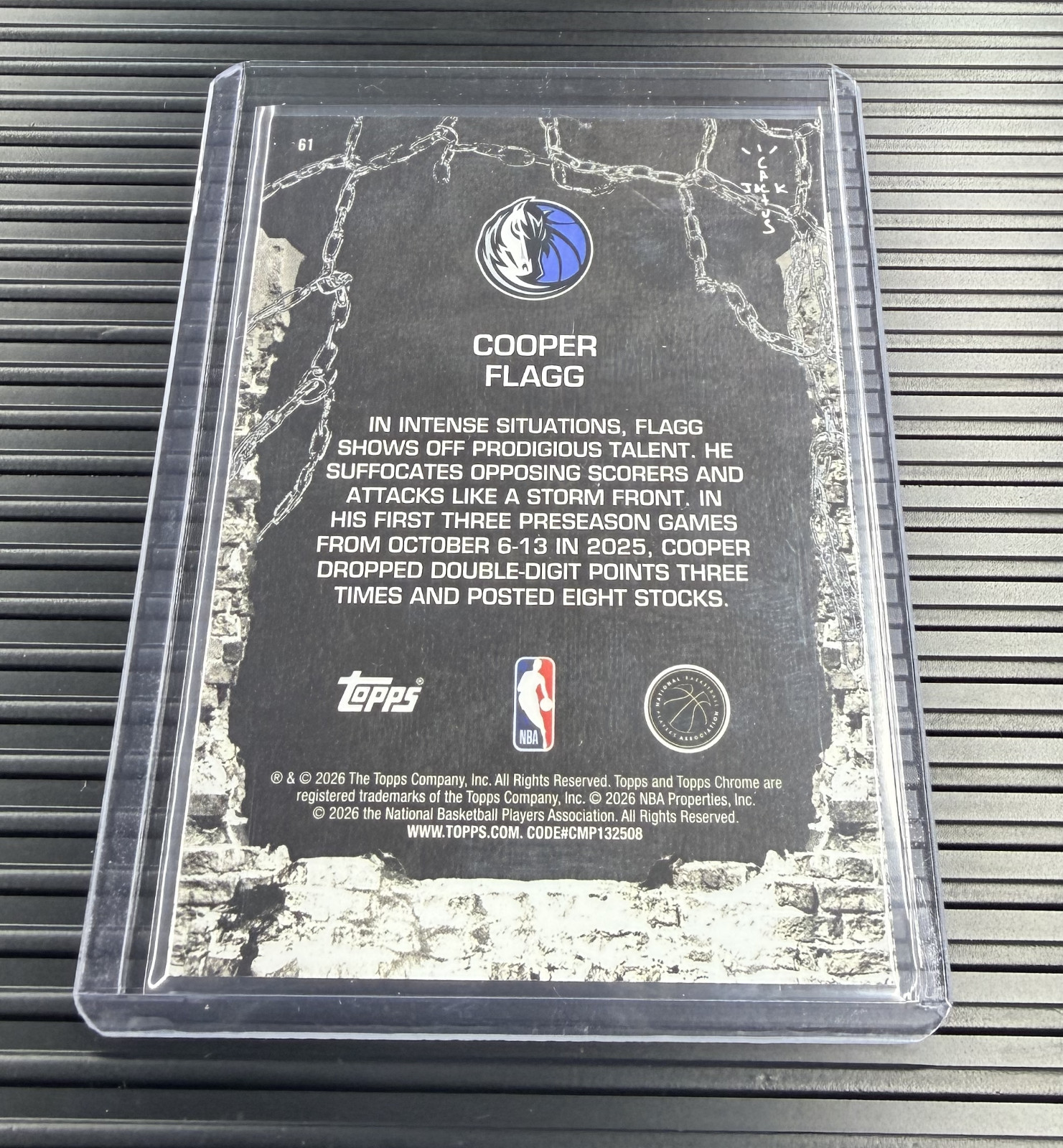 2025-26 Topps Chrome Cactus Jack Cooper Flagg #61 Rookie Dallas Mavericks RC