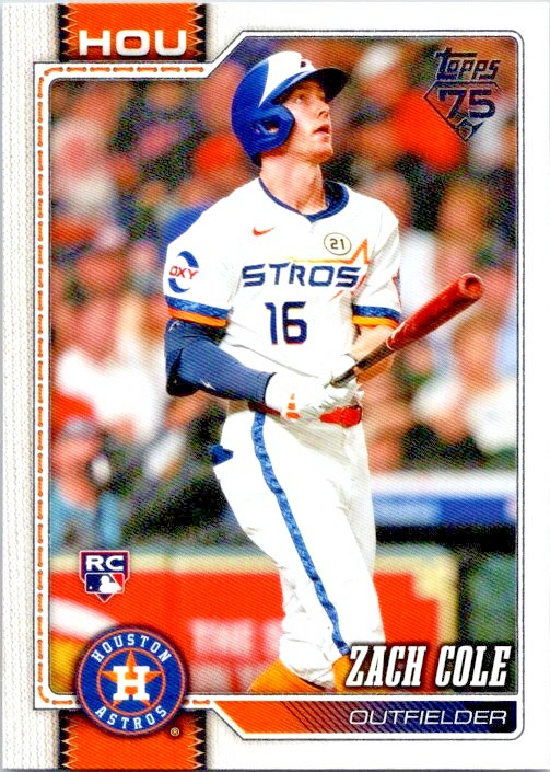 Zach Cole (RC) Series 2 2026 Topps Free Shipping Houston Astros #601