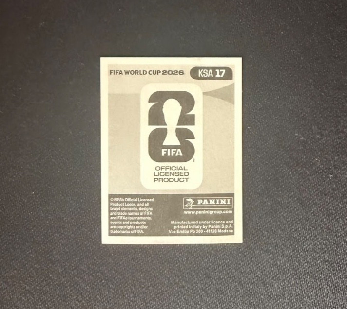 Abdulrahman Alobud KSA 17 FIFA World Cup 2026 Panini Parallel (Red Border)